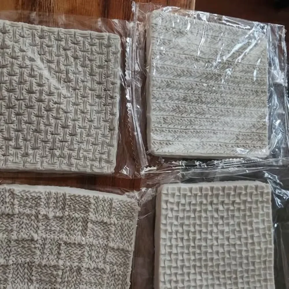 Fondant Impression Mat, Sweater Texture Design Silicone Cake Decorating Supplies